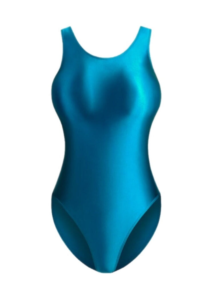 Shiny Nylon Spandex Deep Teal