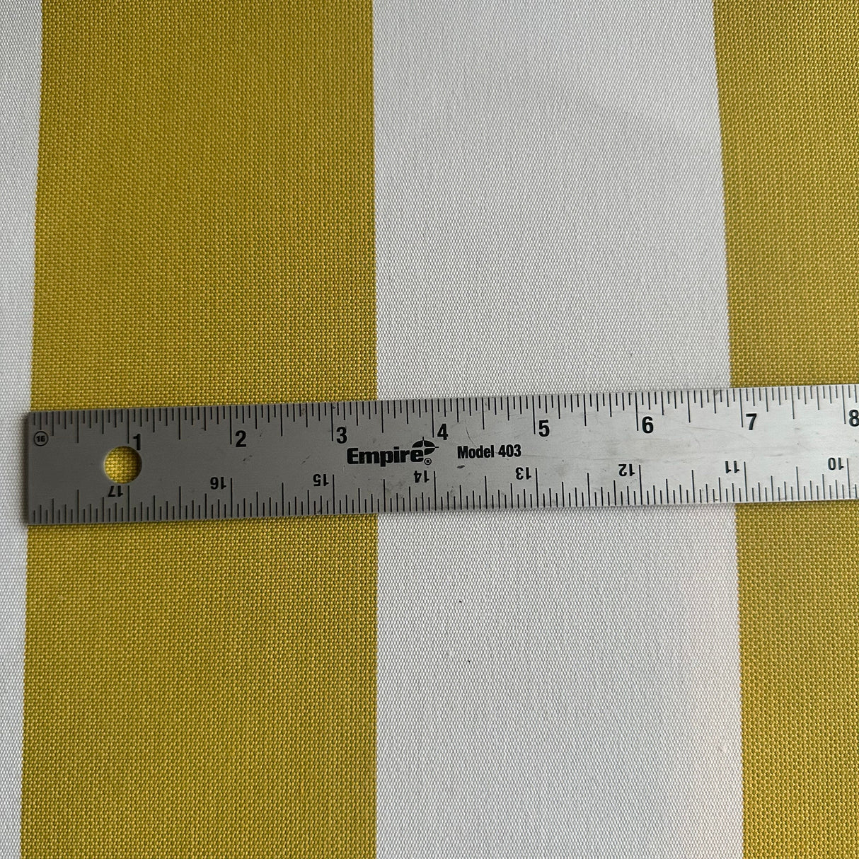 Outdoor Acrylic Fabric Gold Stripe 60"