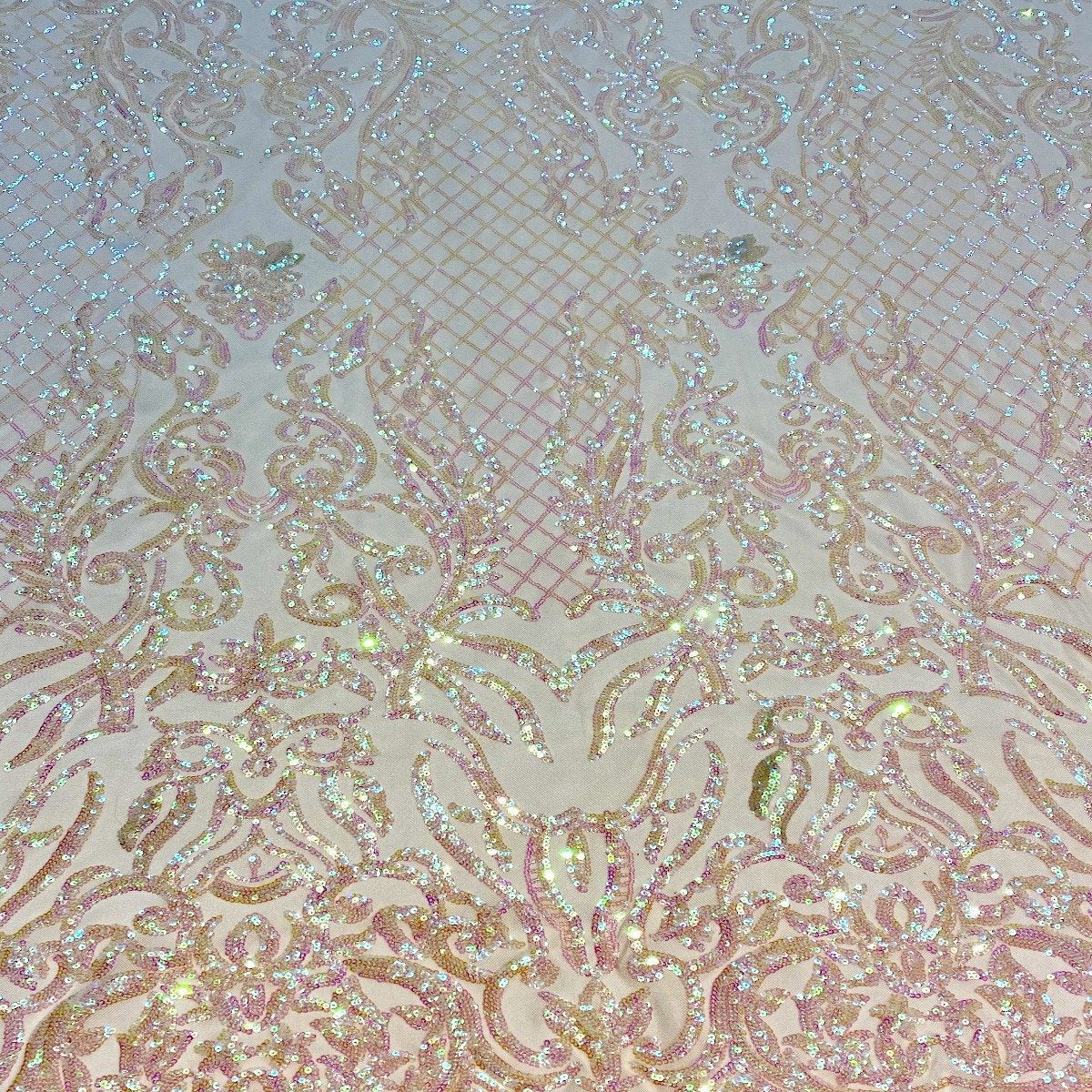 Stretch Sequins Fabric Luna Sequin Mesh
