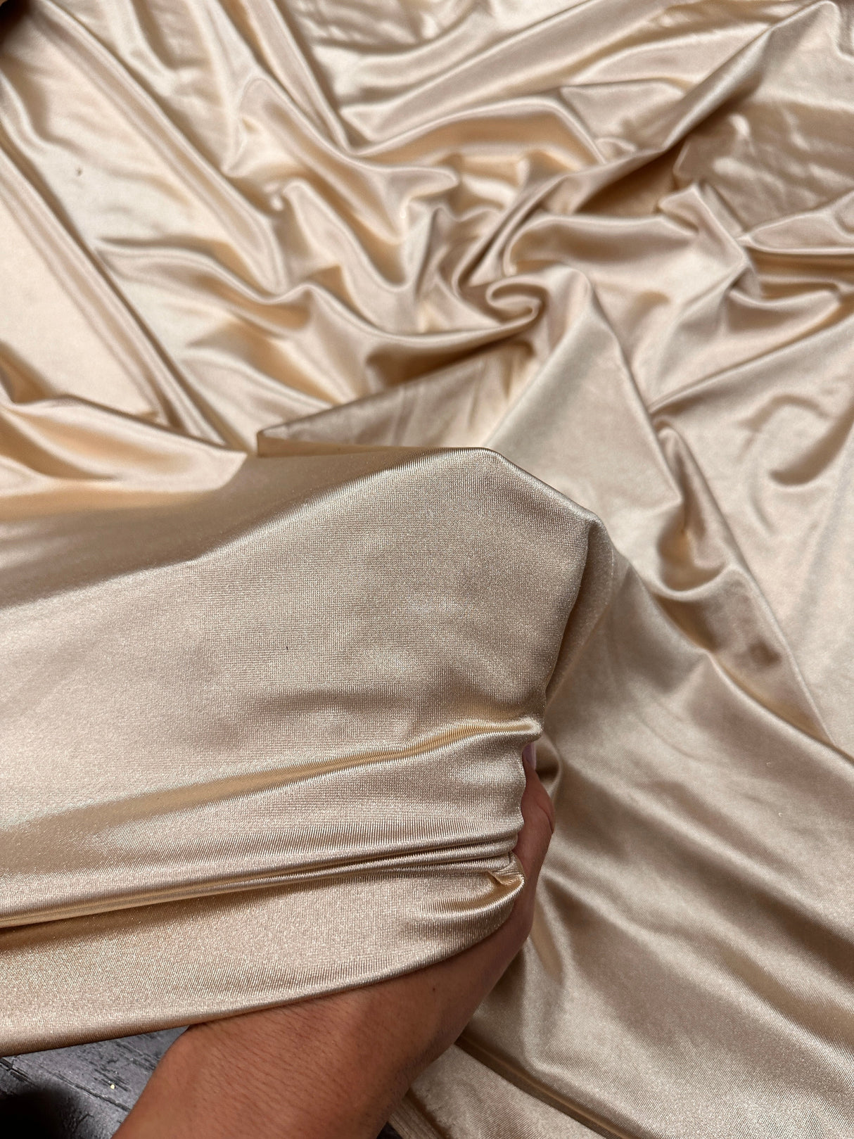 Shiny Nylon Spandex Champagne