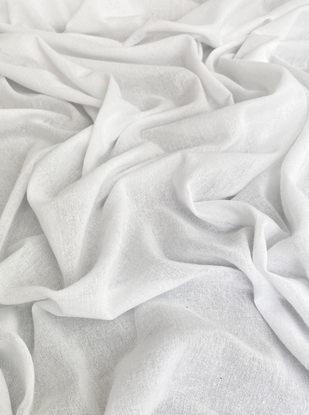 White Crinkle Cotton Gauze