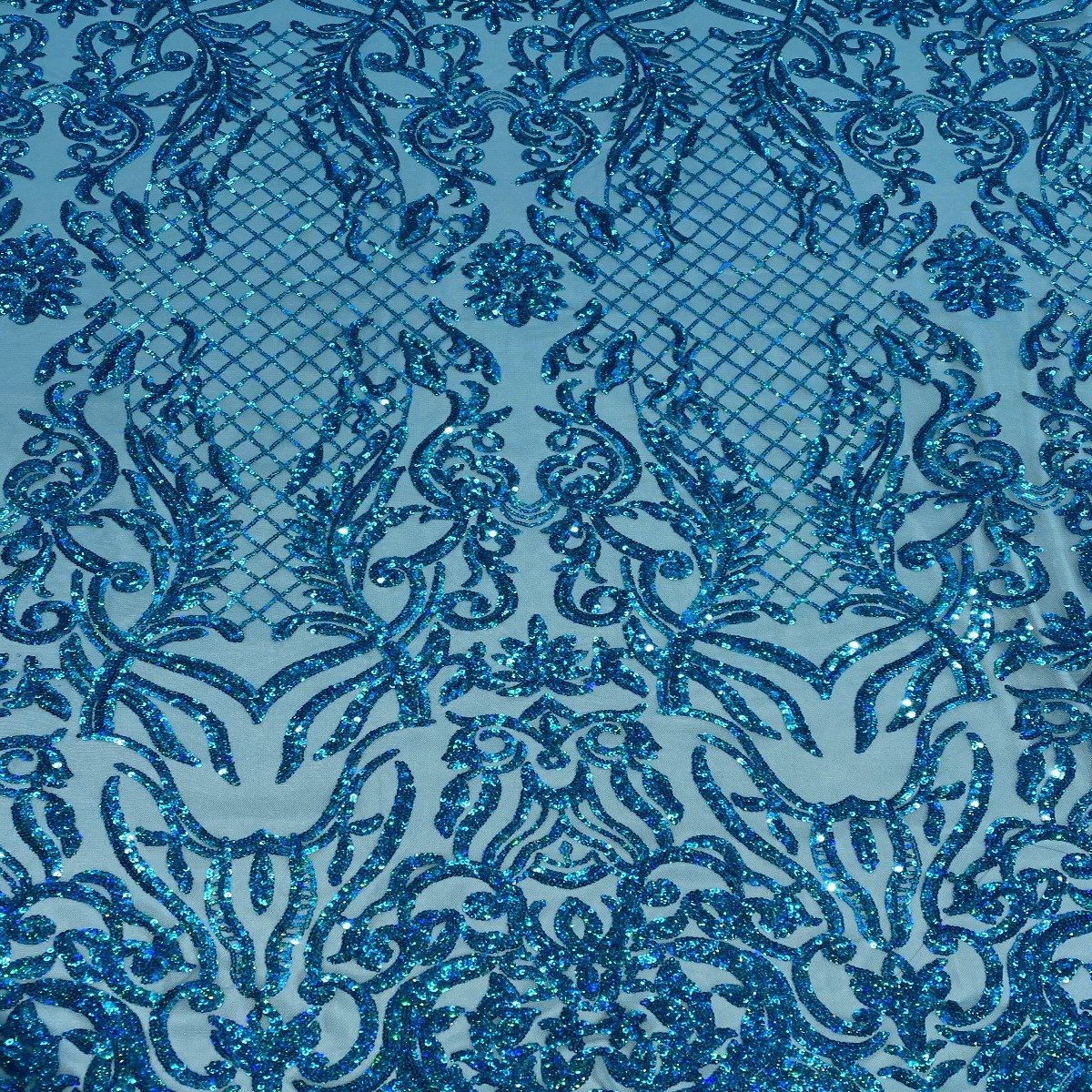 Stretch Sequins Fabric Luna Sequin Mesh