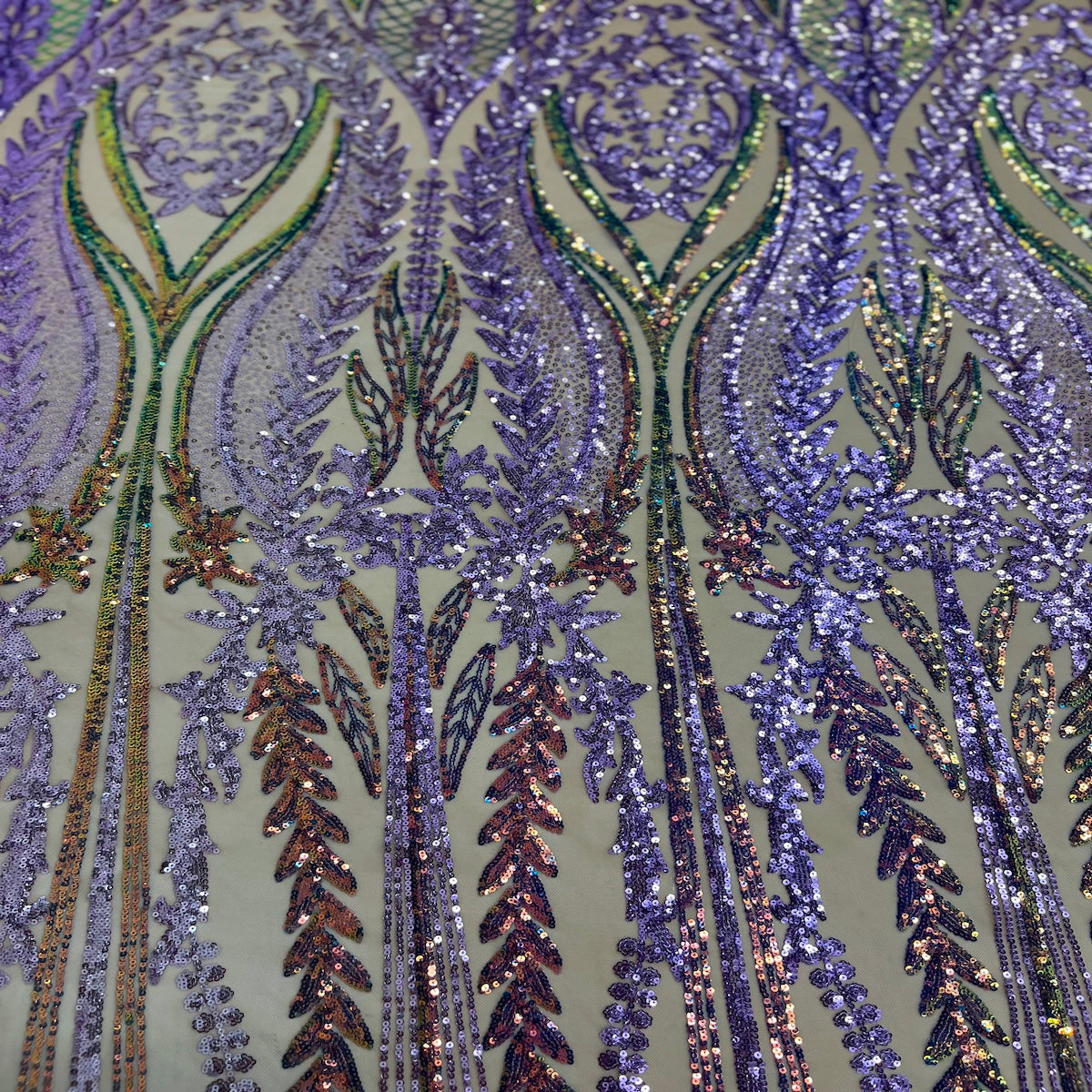 Stretch Sequins Fabric Alina Damask