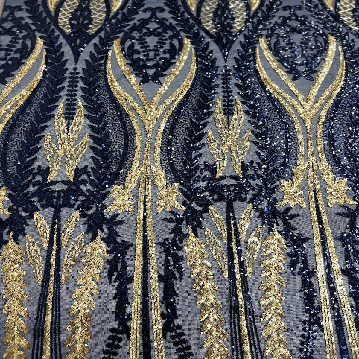 Stretch Sequins Fabric Alina Damask