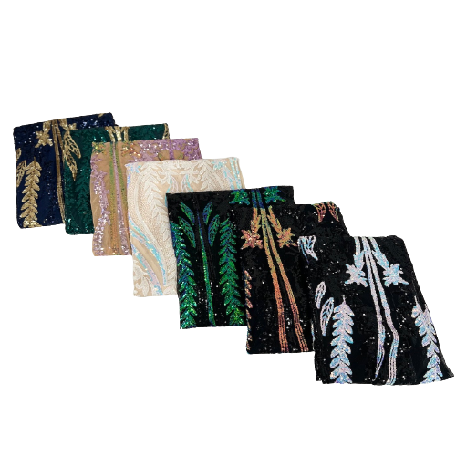 Stretch Sequins Fabric Alina Damask