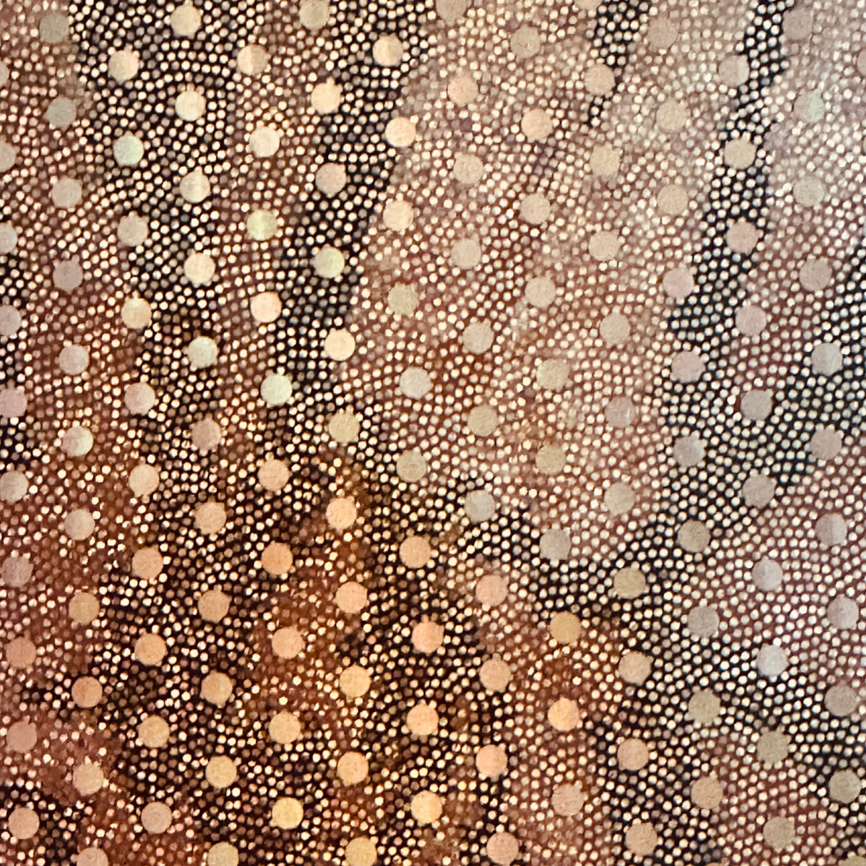 Polyester Spandex Zebra Hologram Fabric 60" Brown