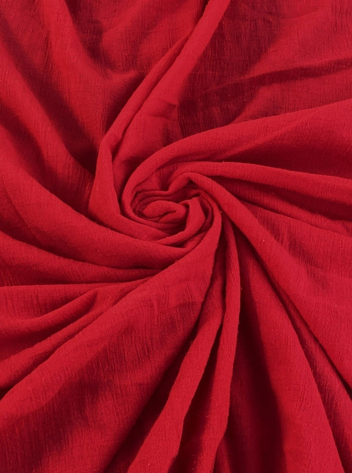 Red Crinkle Cotton Gauze