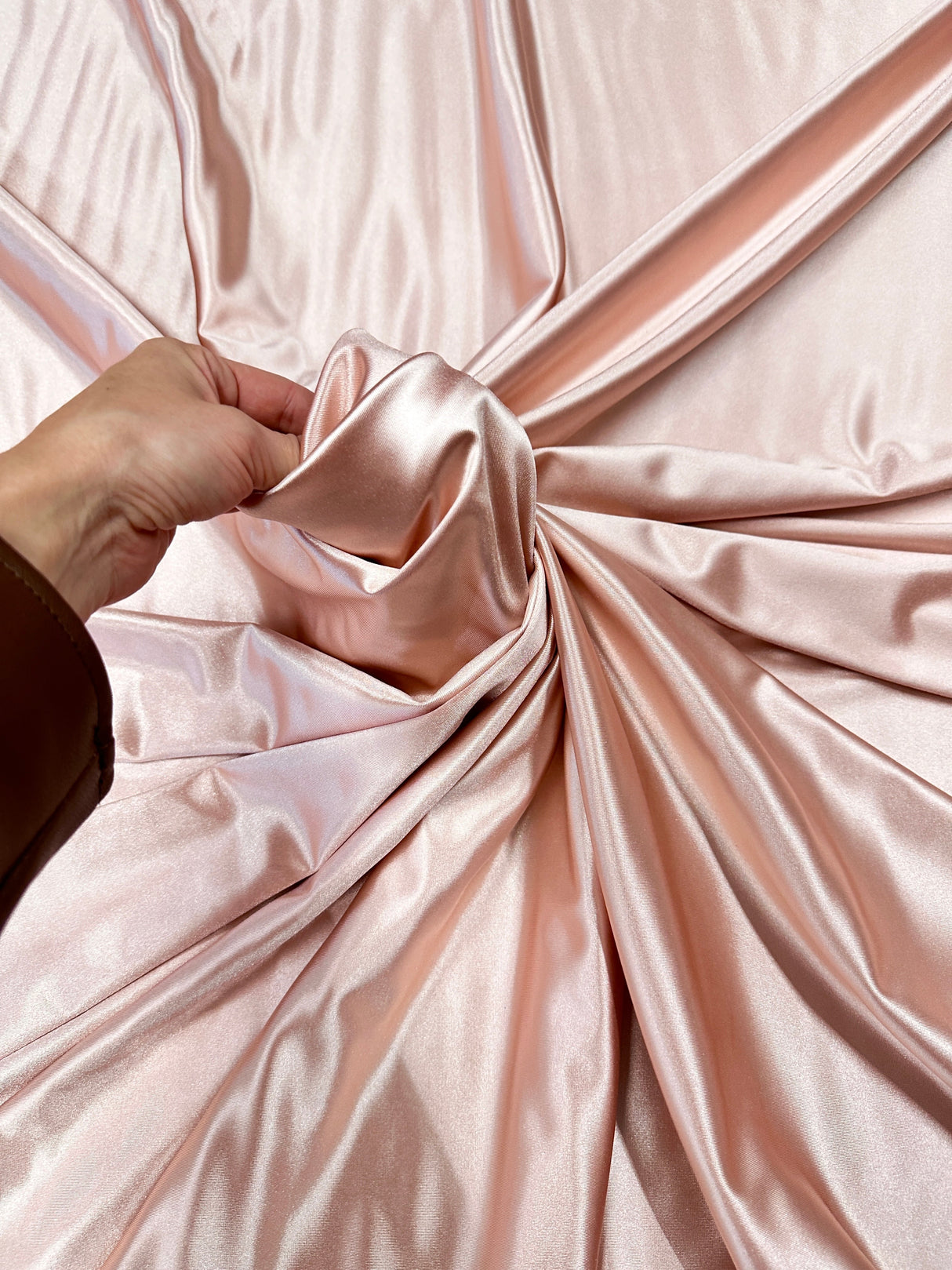 Shiny Nylon Spandex Blush