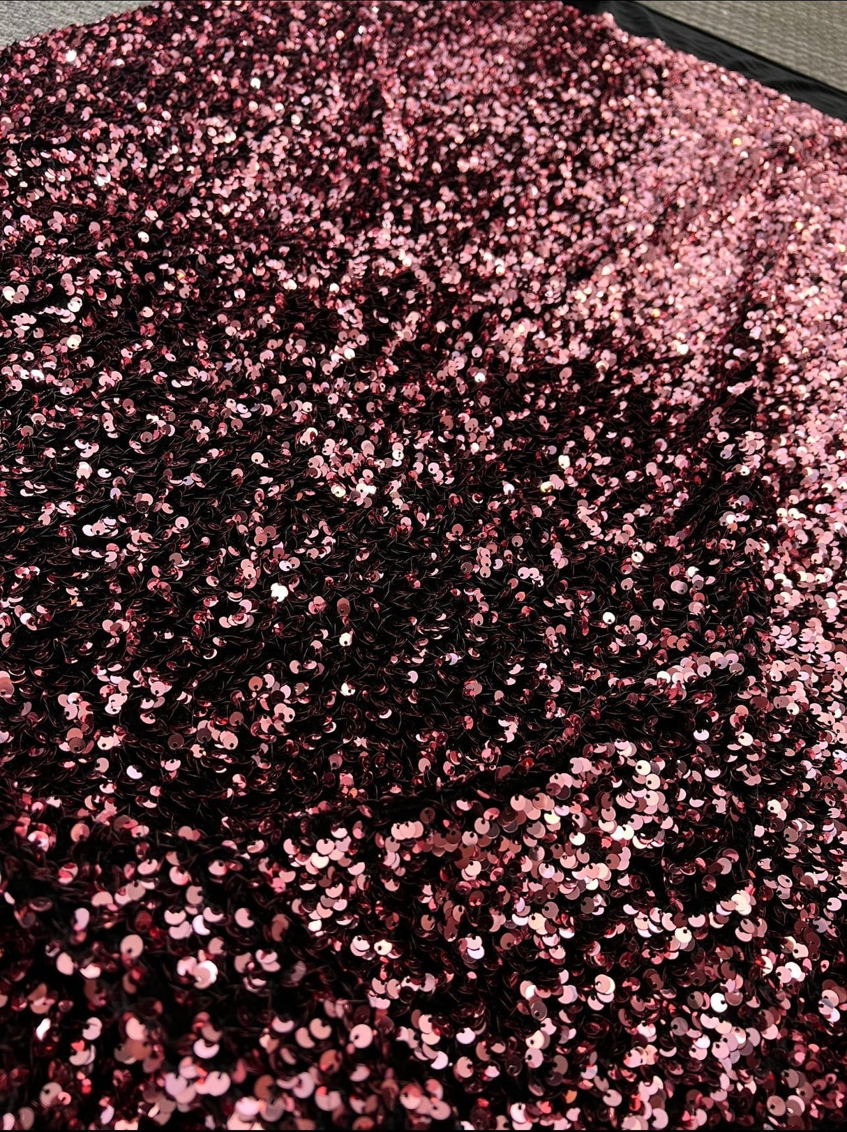 Stretch Sequin Velvet Burgundy