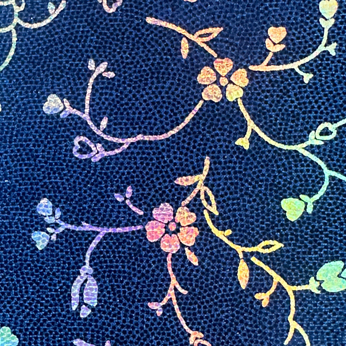 Nylon Spandex Foggy Flower Foil Fabric 60"