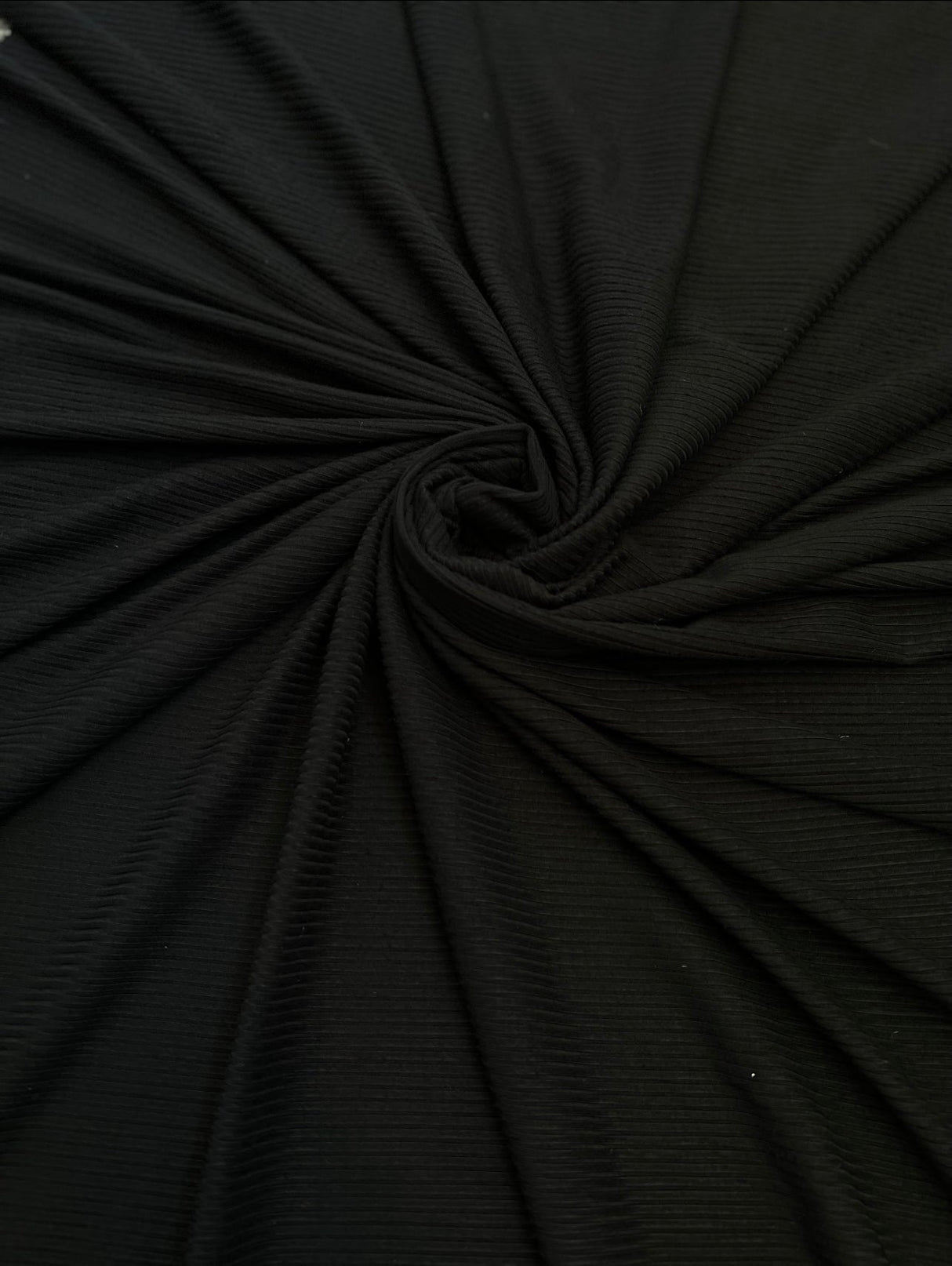 Black 4-Way Stretch Rib Knit