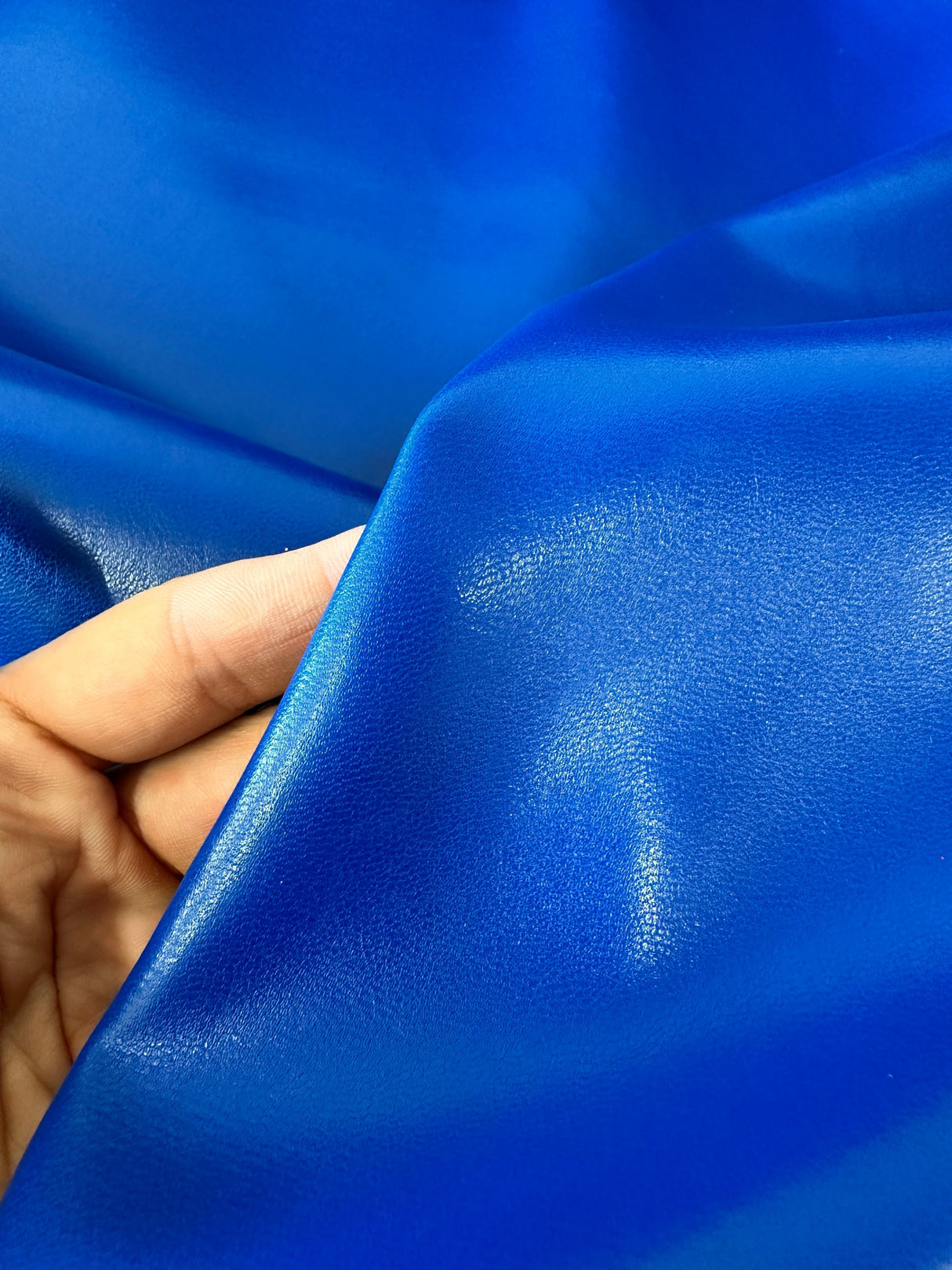 Stretch Faux Leather Royal Blue