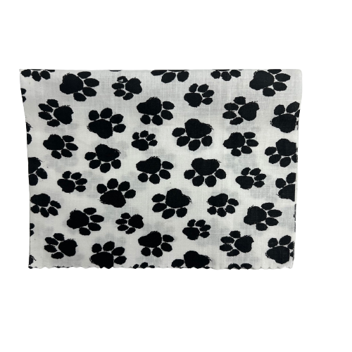 Poly Cotton Puppy Paw Print Fabric