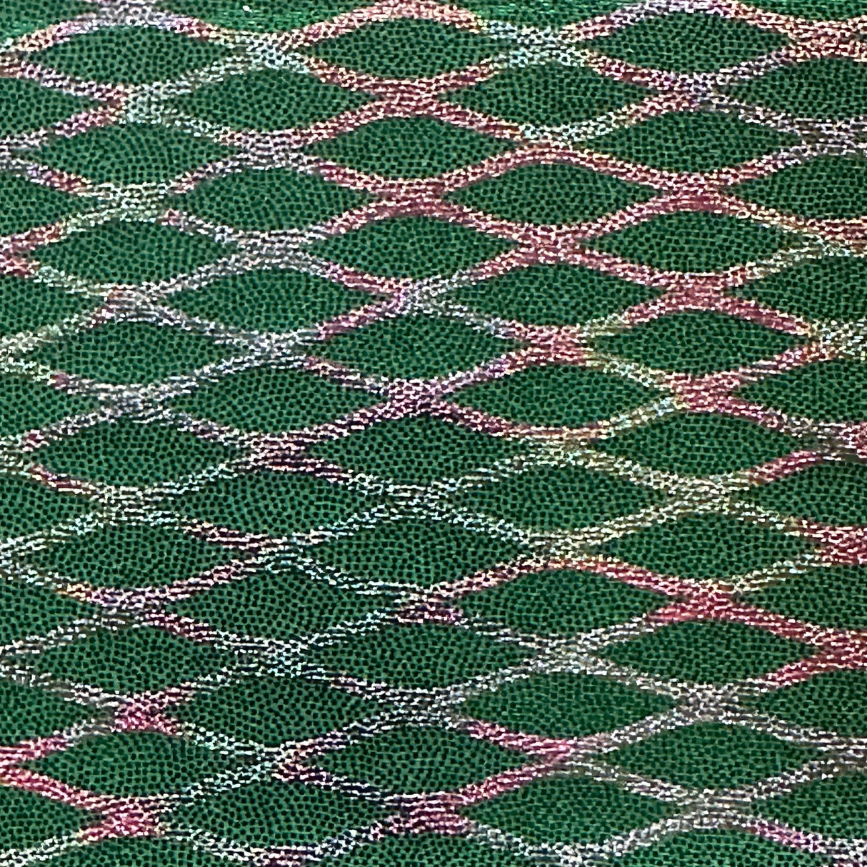 Nylon Spandex Diamond Shape Double Foggy Foil Fabric