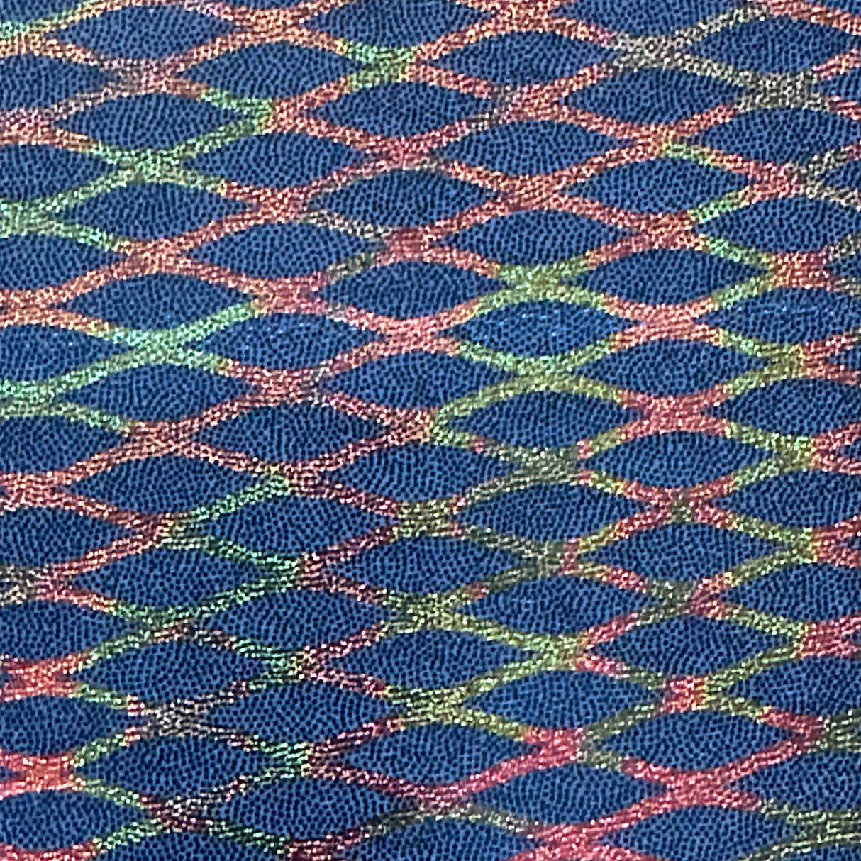 Nylon Spandex Diamond Shape Double Foggy Foil Fabric