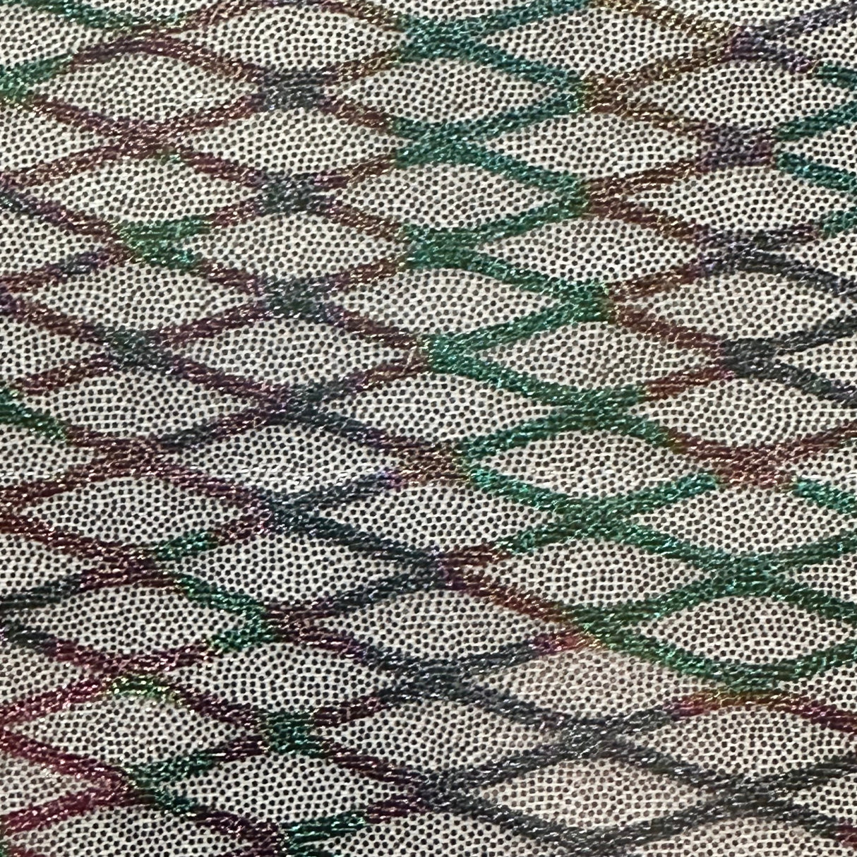 Nylon Spandex Diamond Shape Double Foggy Foil Fabric