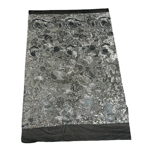 Stretch Sequins Floral Fabric Multicolor