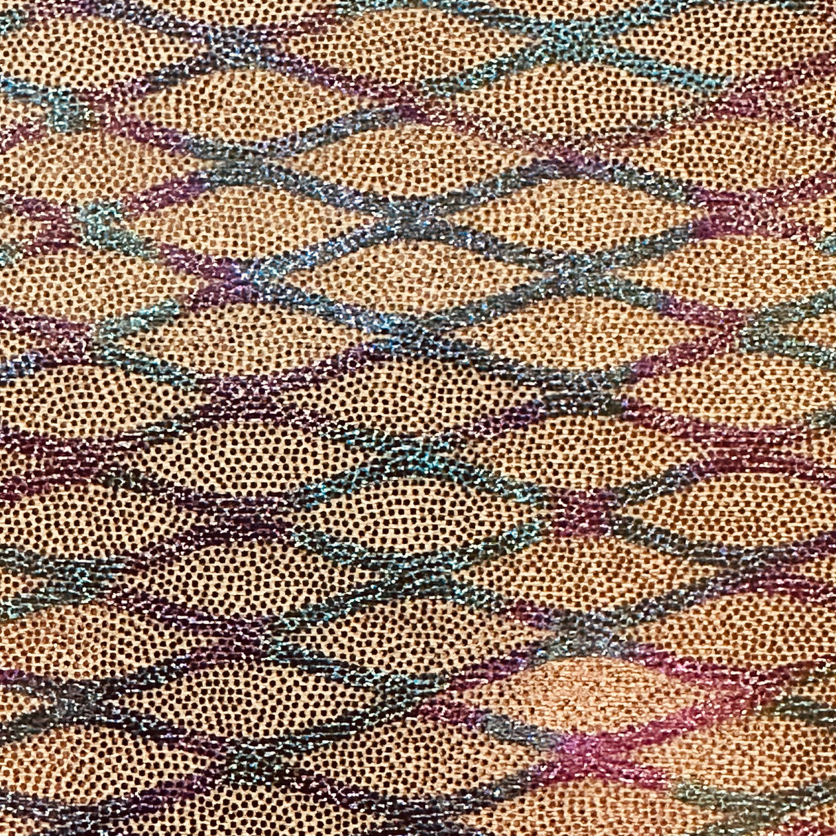 Nylon Spandex Diamond Shape Double Foggy Foil Fabric