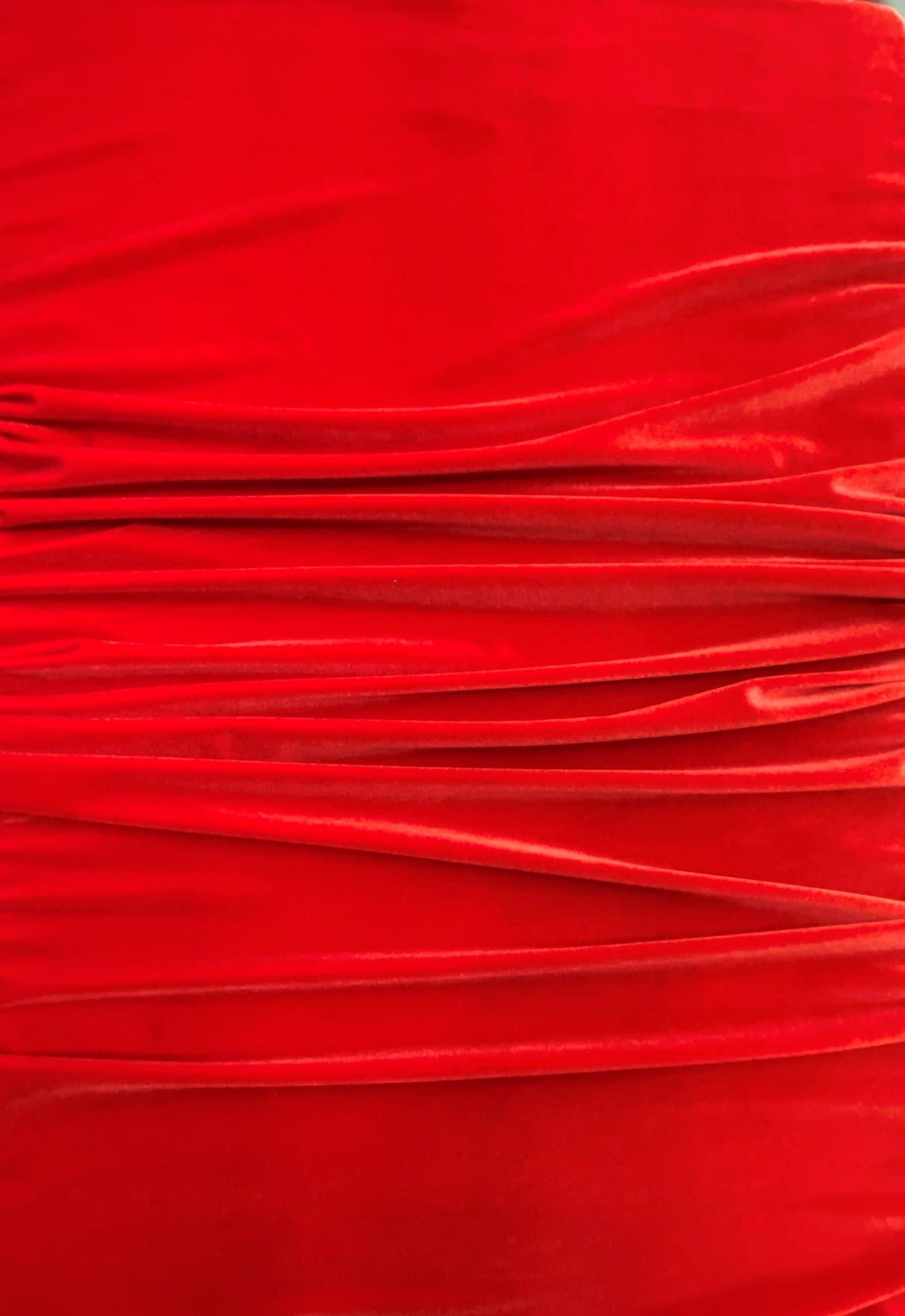 Lipstick Red Stretch Velvet Fabric - Red, 58"-60" Width (1 Yard)