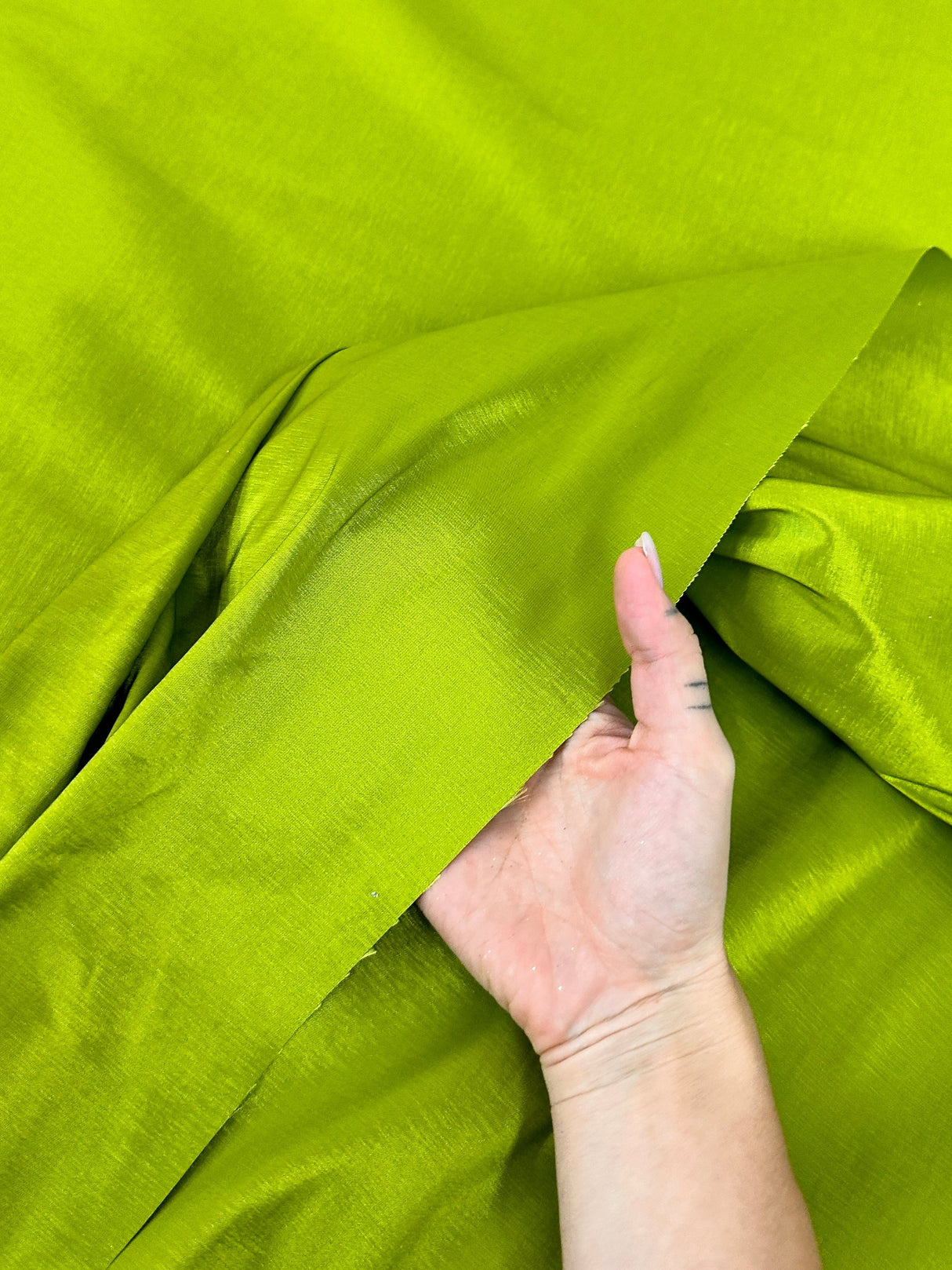Stretch Taffeta Lime Green