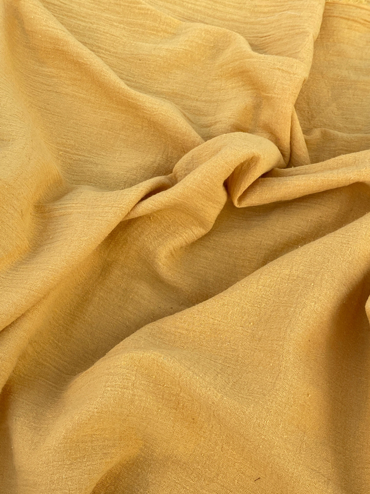 Gold Crinkle Cotton Gauze