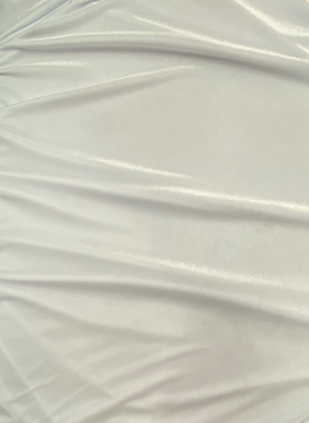 White Stretch Velvet Fabric - White, 58"-60" Width (1 Yard)