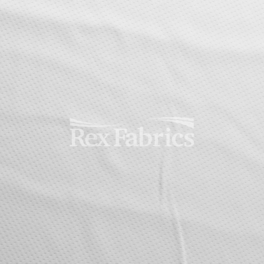 Pearl Mesh Polyester Mesh Fabric - White Lattice Mesh, 60" Width (1 Yard)