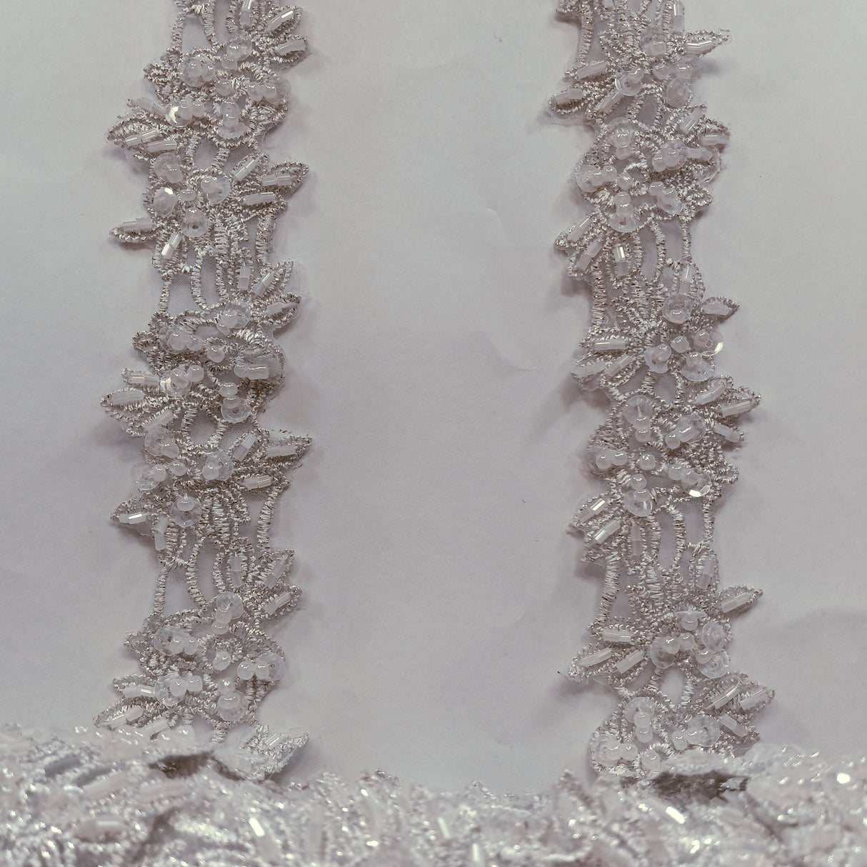Beaded Lace Trimming on Organza