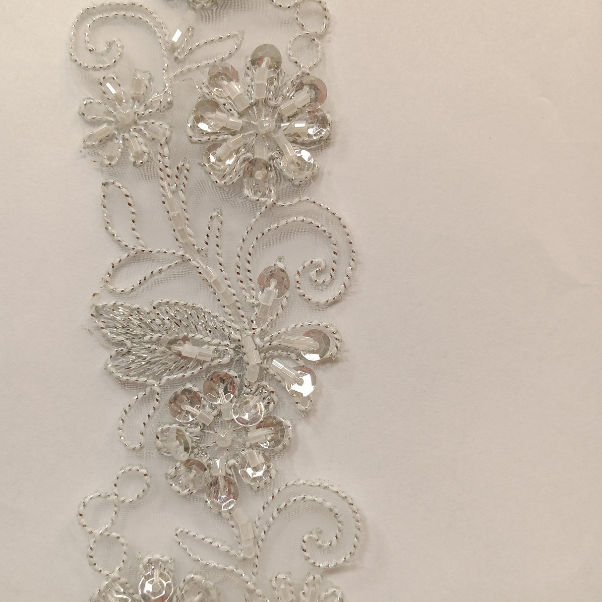Beaded Corded Lace Trim