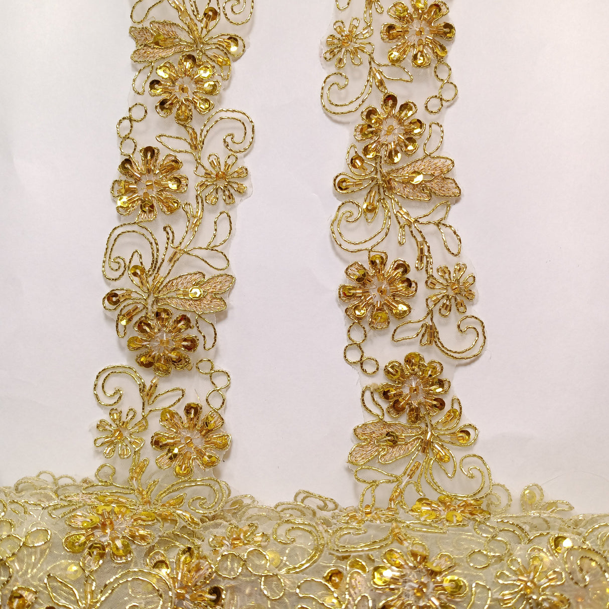 Beaded Corded Lace Trim