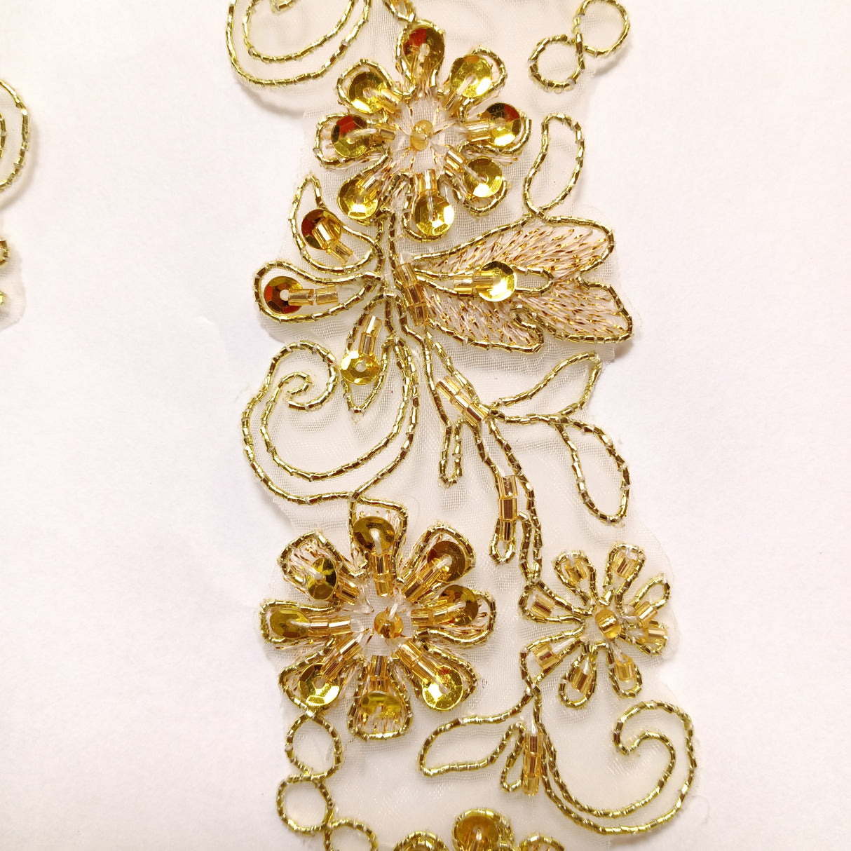 Beaded Corded Lace Trim
