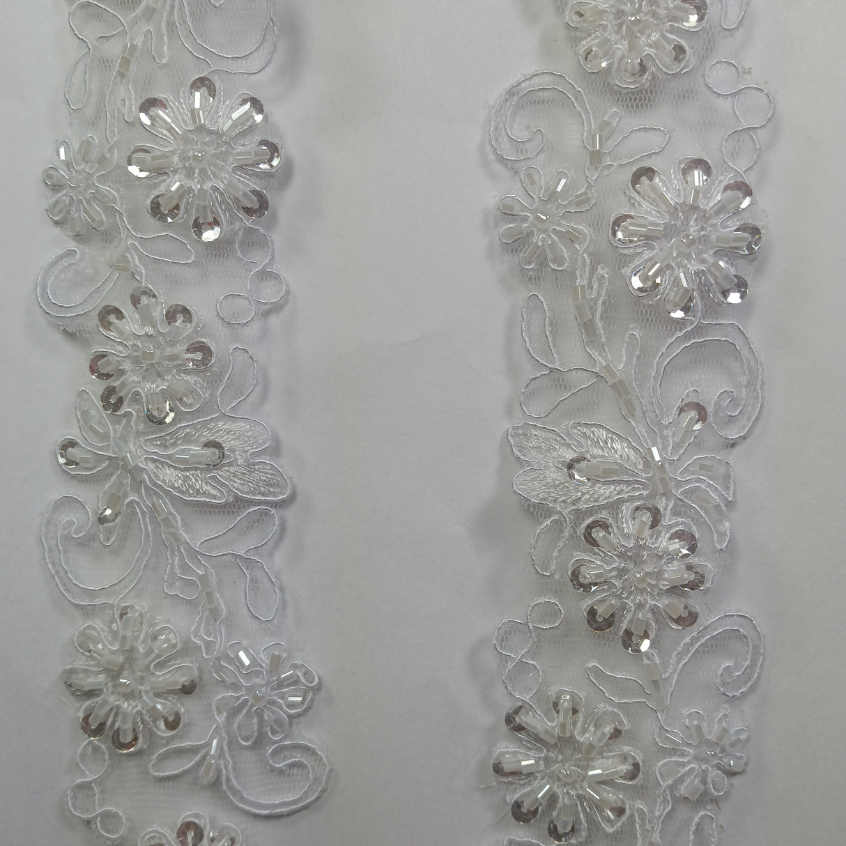 Beaded Corded Lace Trim
