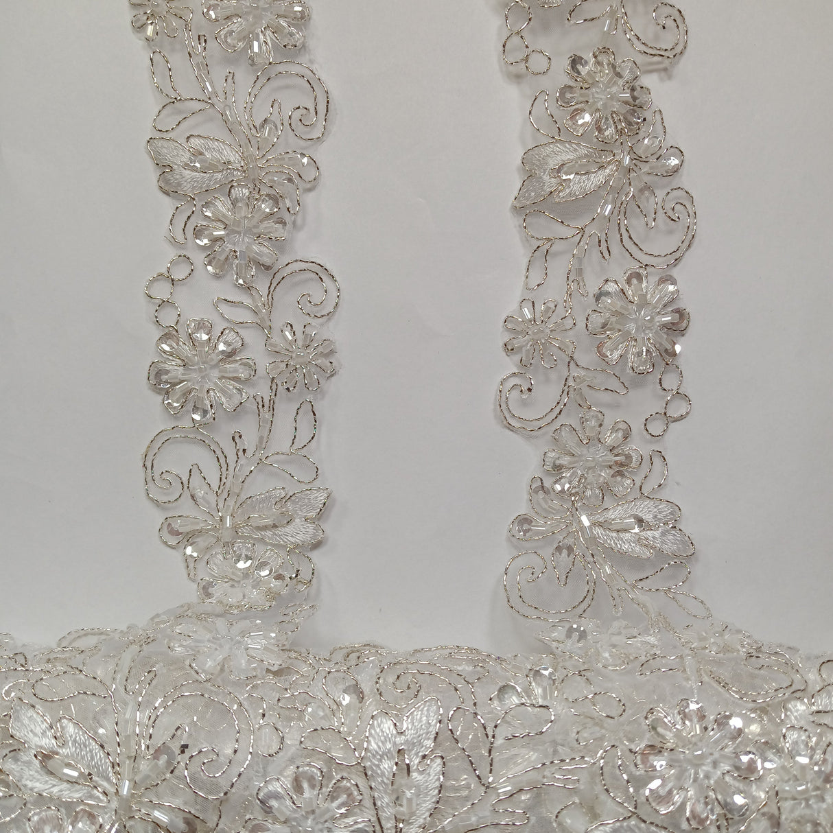 Beaded Corded Lace Trim