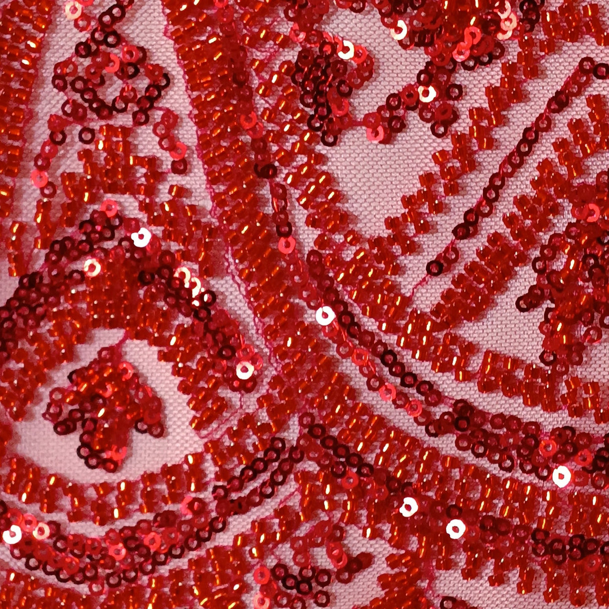 Beaded Embroidered Lace Mesh