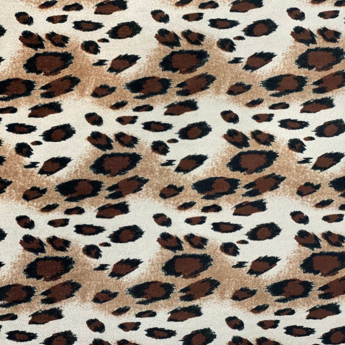 Stretch Velvet Fabric Leopard Print 60" Wide
