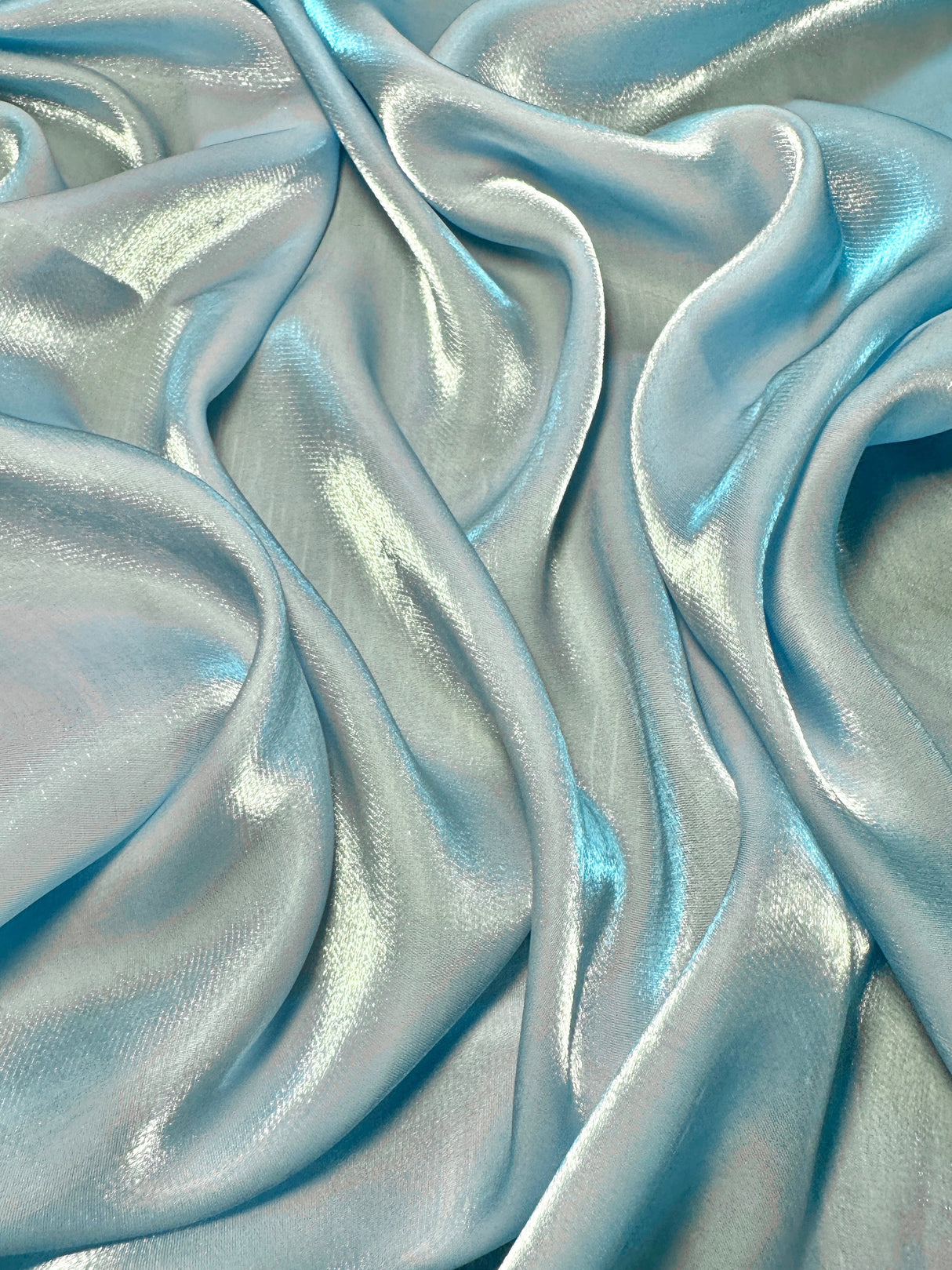 Liquid Shimmery Chiffon Baby Blue