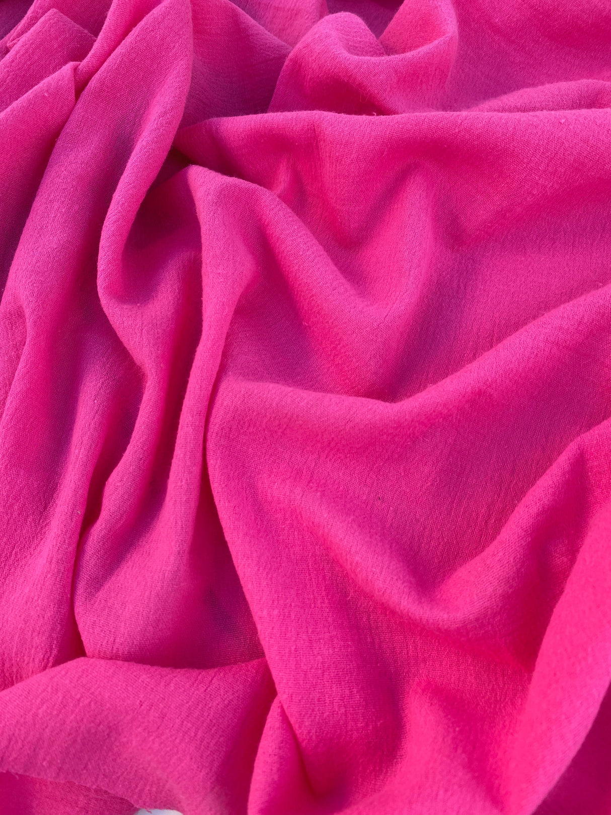 Fuchsia Crinkle Cotton Gauze