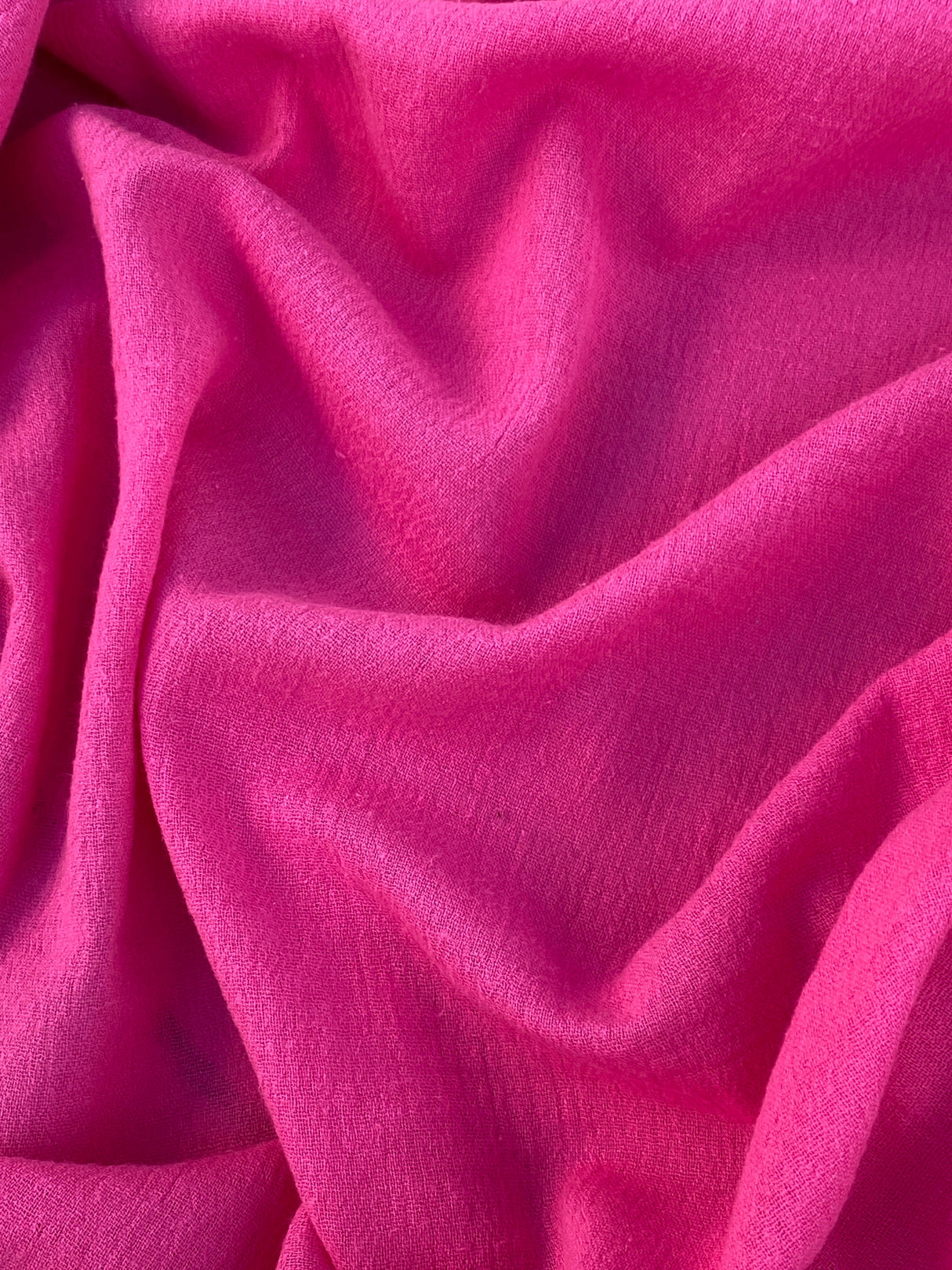 Fuchsia Crinkle Cotton Gauze