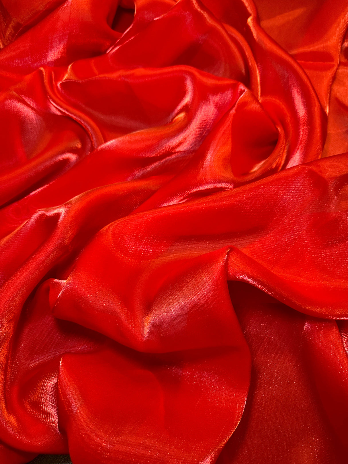 Liquid Shimmery Chiffon Red