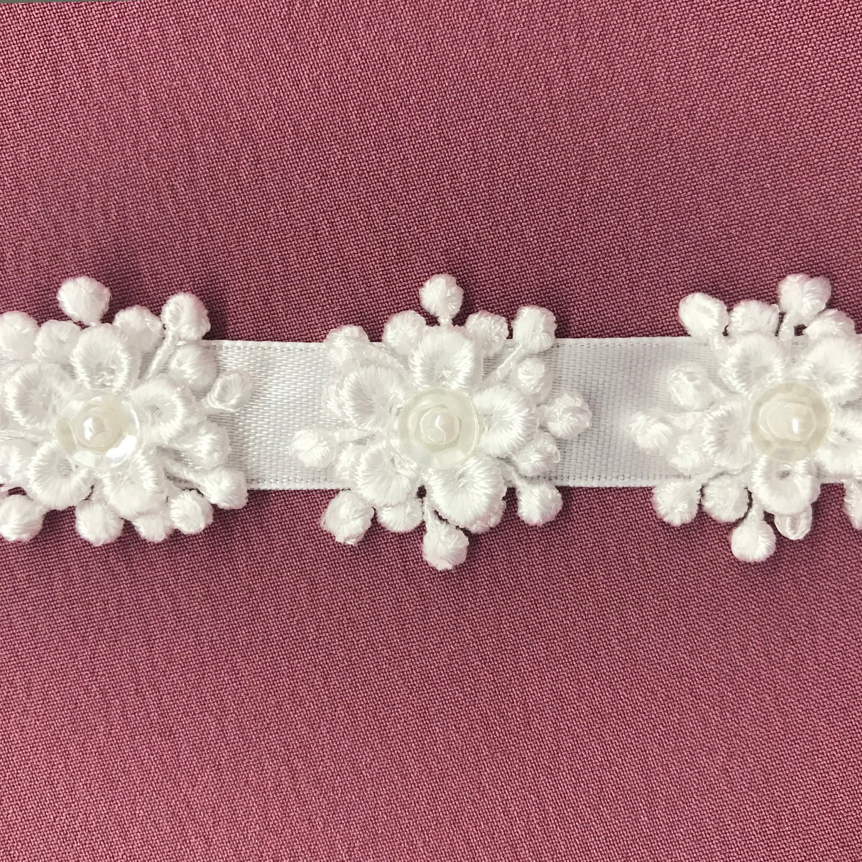 Beaded 3D Guipure Floral Lace Trimming