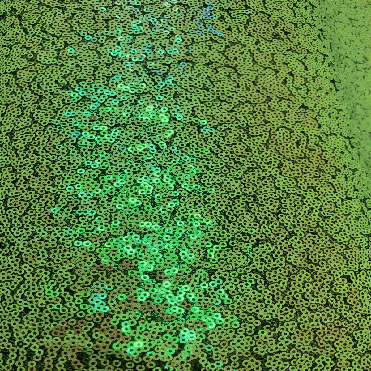 Iridescent All Over Sequins Polyester Fabric - Orange Iridescent, Black Mesh, 60" Width (1 Yard)