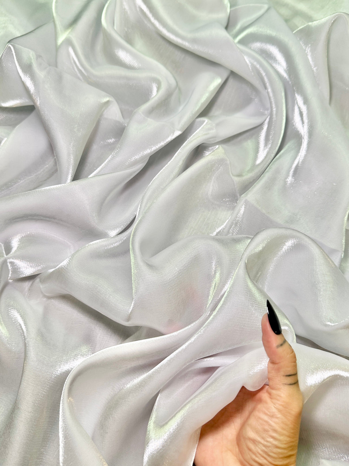 Liquid Shimmery Chiffon White