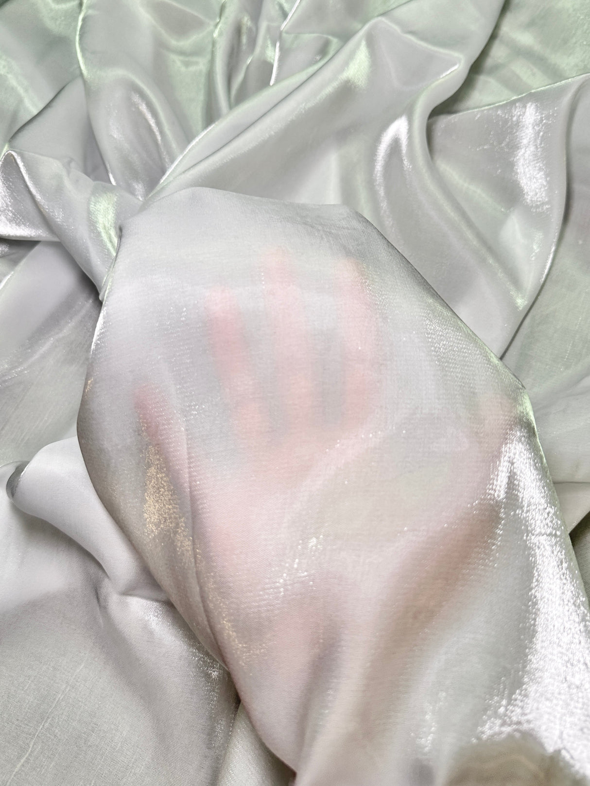 Liquid Shimmery Chiffon White