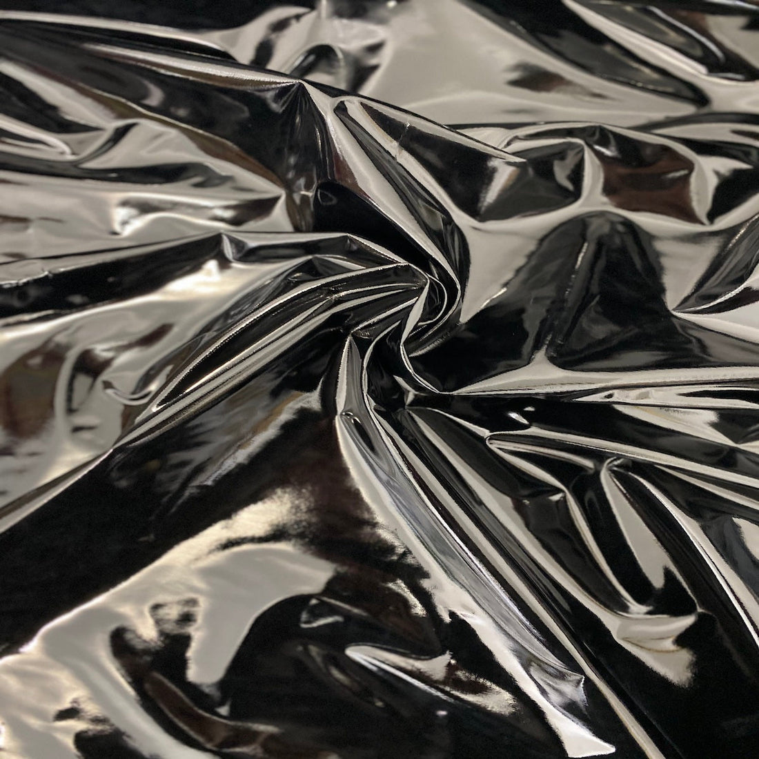 Patent Faux Leather Vinyl Fabric 54” Wide, Mechanical 4-Way Stretch for Apparel and Crafts