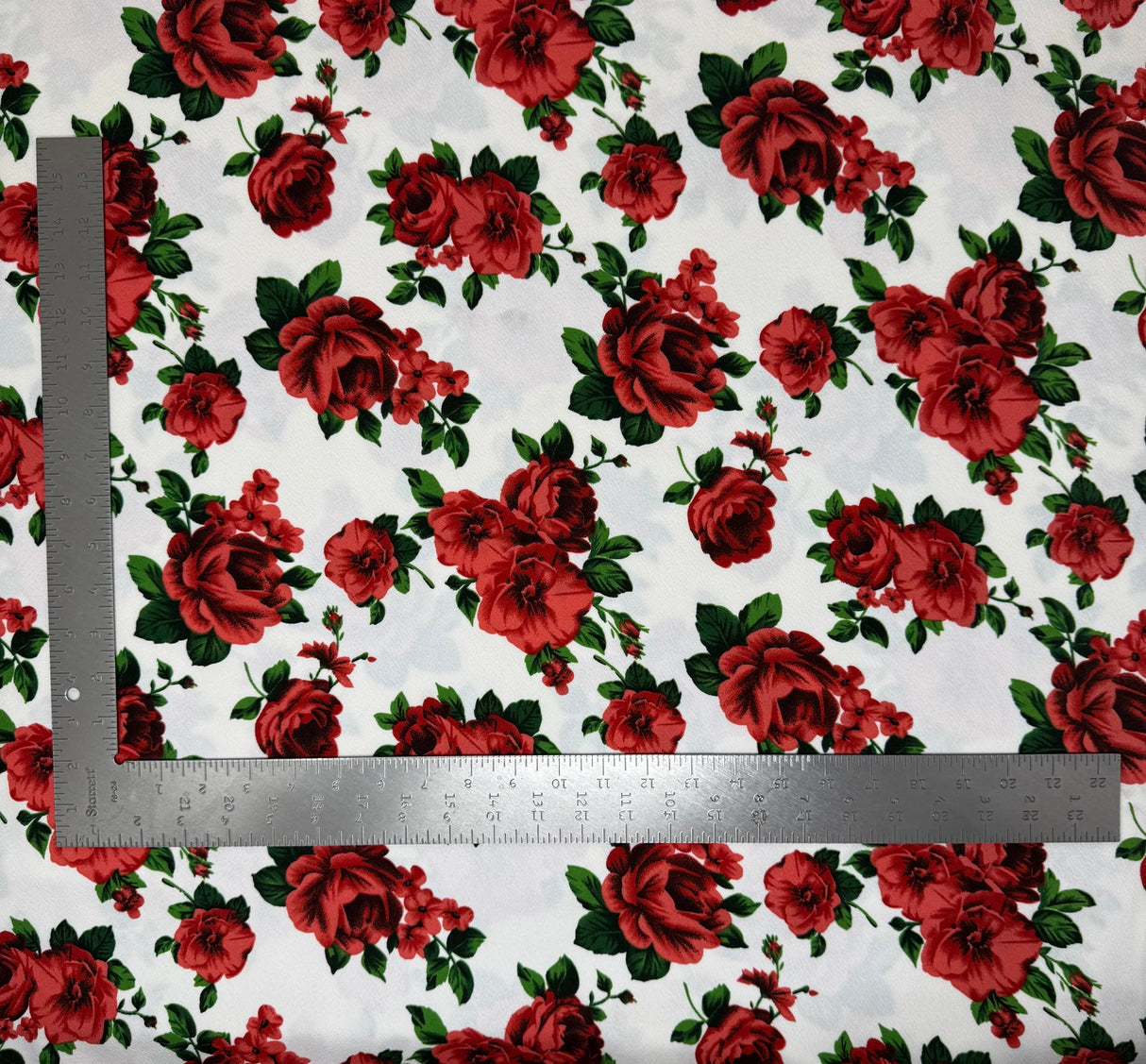 1 yard Liverpool knit floral print fabric with stretch for dresses skirts tops and blouses 60 inches