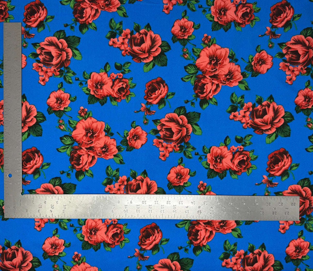 1 yard Liverpool knit floral print fabric with stretch for dresses skirts tops and blouses 60 inches