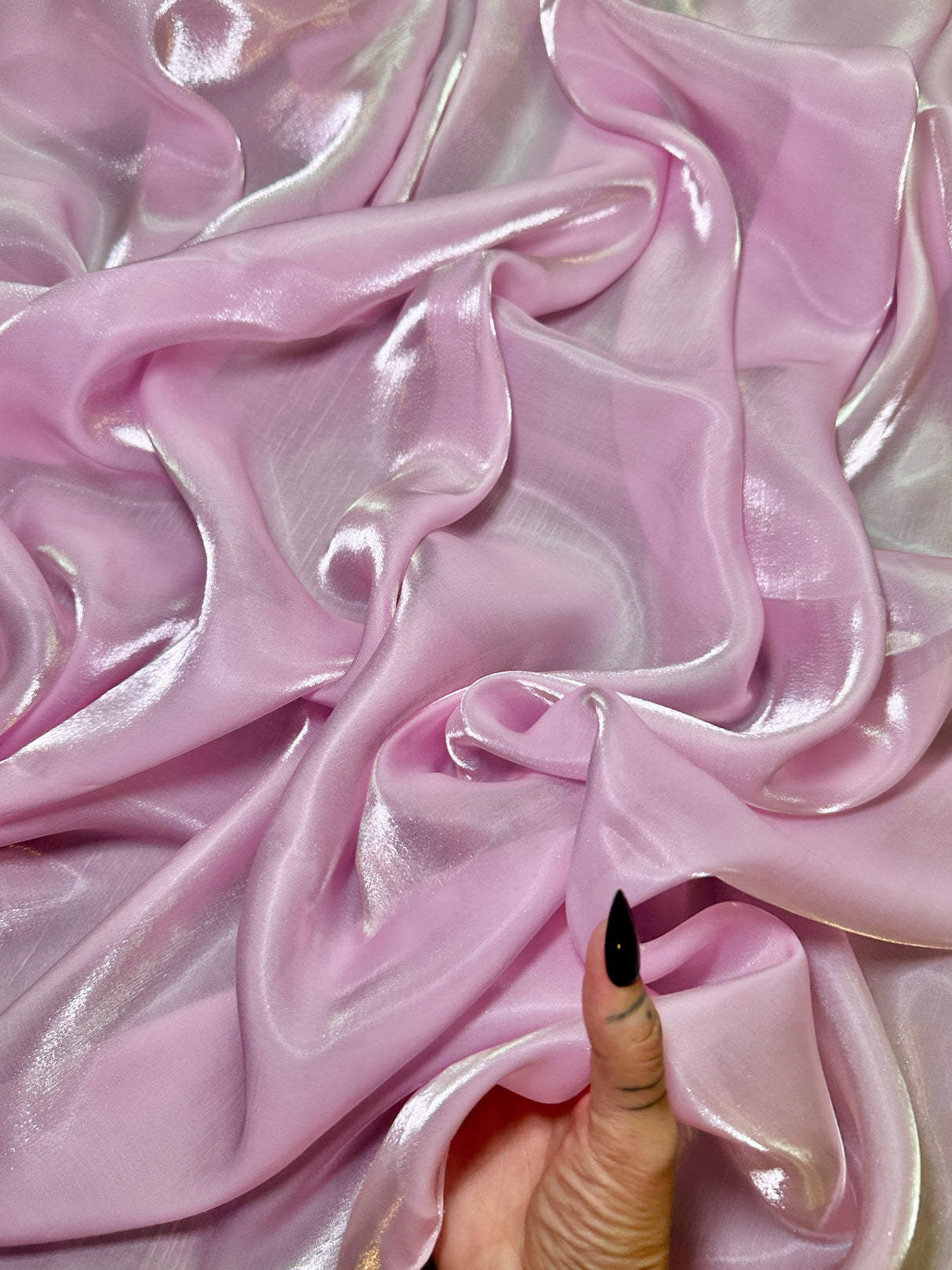 Liquid Shimmery Chiffon Baby Pink