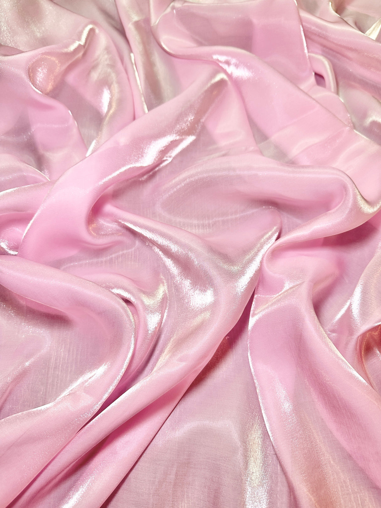 Liquid Shimmery Chiffon Baby Pink