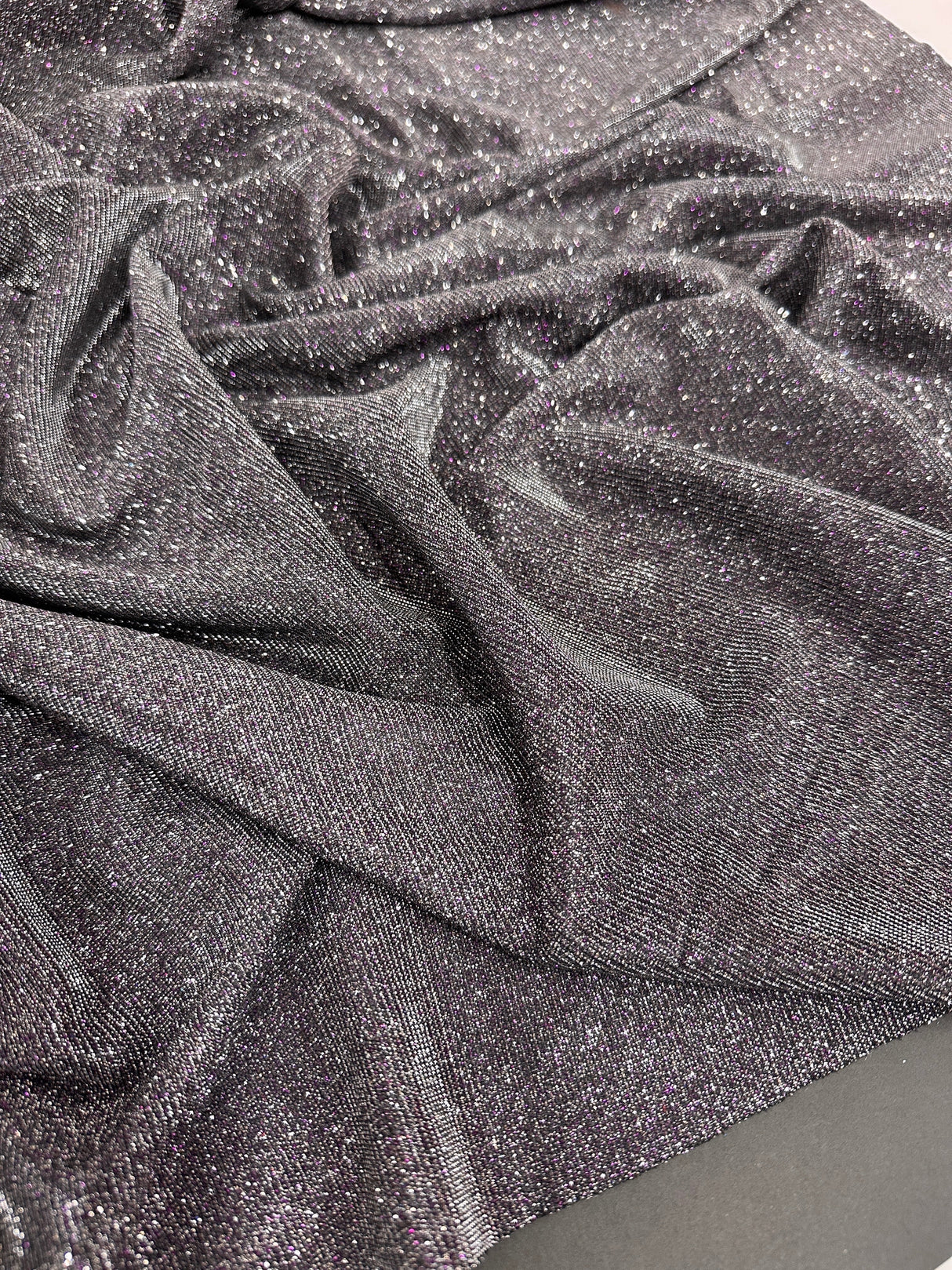 Stretch Metallic Lurex Silver-Purple Iridescent