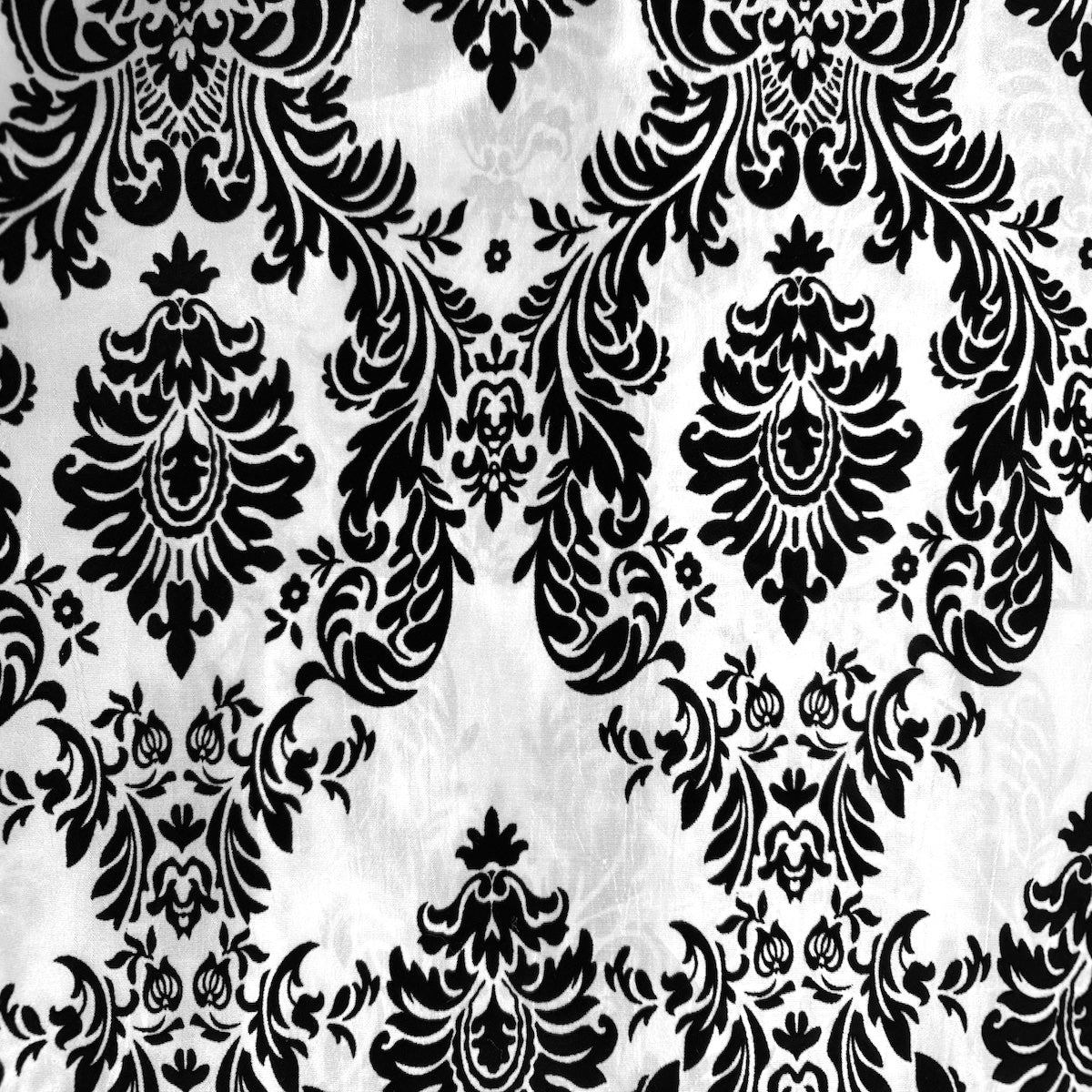 Damask Flocked Taffeta Fabric - 100 Percent Polyester Fabric, Damask Pattern, 60" Width (1 Yard)